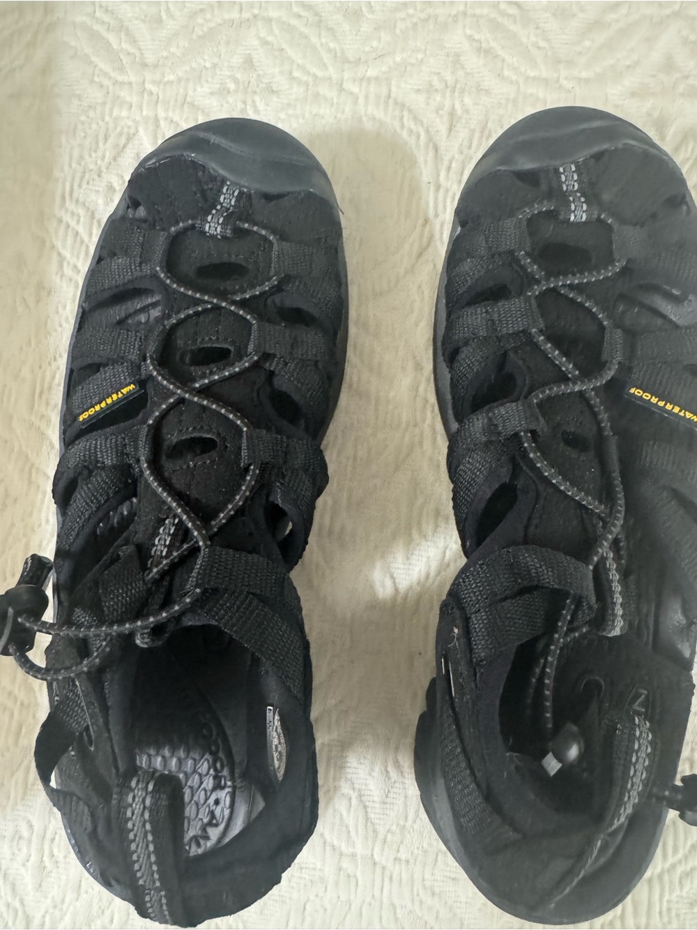 KEEN women’s Black Water Shoes with Quick-Lace
